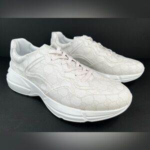 Gucci Rhyton GG Supreme Cavas Logo Ace Men Sneakers UK 13.5 - US 14 - EU 47.5